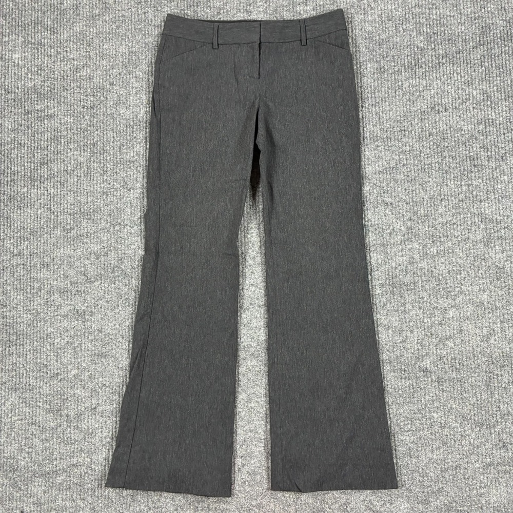 Express Design Studio Editor Pants Womens 0 Gray Flare Leg Dress Career Y2K